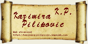 Kazimira Pilipović vizit kartica